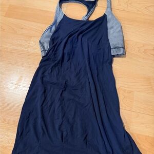 lululemon athletica Navy and Gray Tank Top